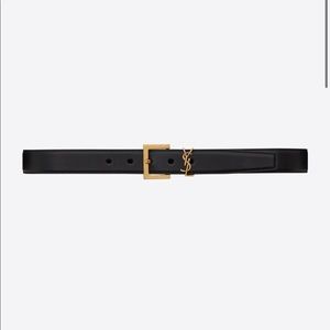 SOLD YSL Saint Laurent Monogramme Square Buckle